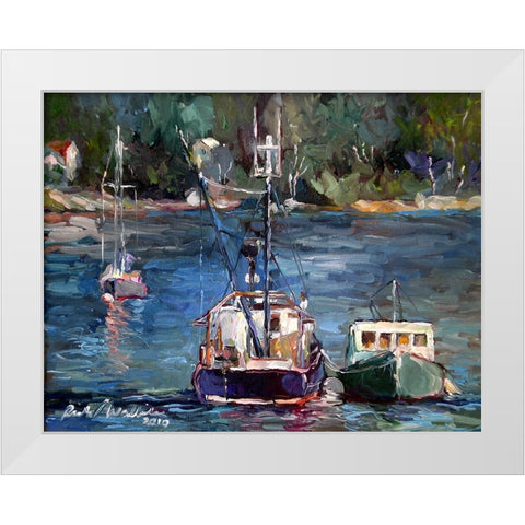 Waiting to Ride White Modern Wood Framed Art Print by Wallich, Richard