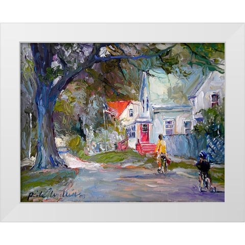 A Summer Ride White Modern Wood Framed Art Print by Wallich, Richard