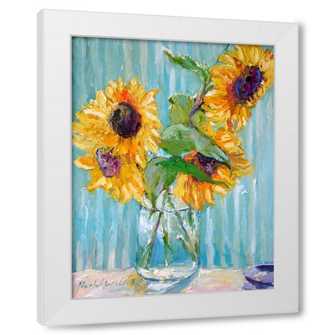 Sunflower White Modern Wood Framed Art Print by Wallich, Richard