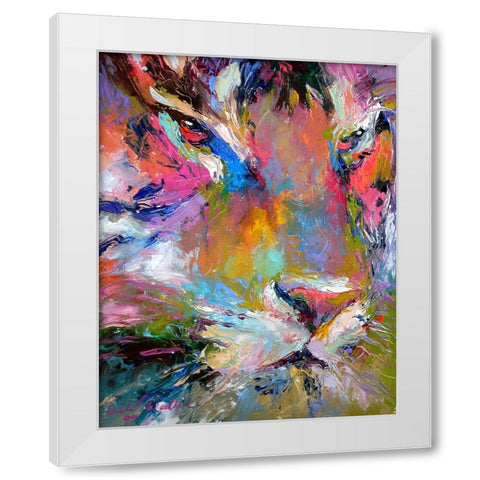 Tiger White Modern Wood Framed Art Print by Wallich, Richard