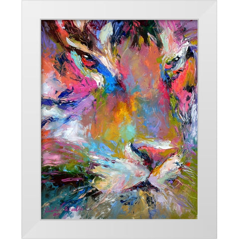 Tiger White Modern Wood Framed Art Print by Wallich, Richard