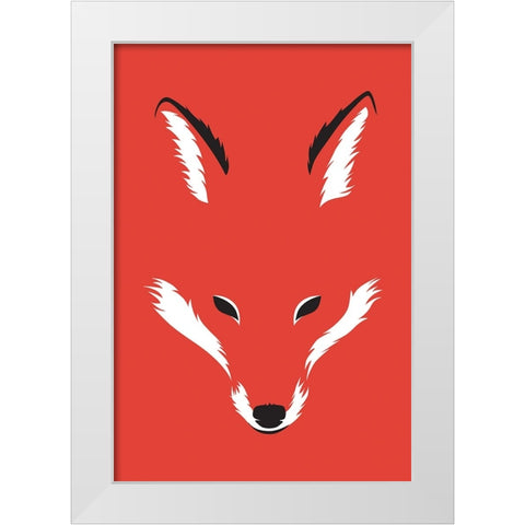 Foxy Shape White Modern Wood Framed Art Print by Farkas, Robert