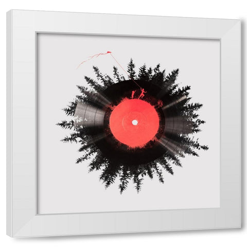 The Vinyl Of My Life White Modern Wood Framed Art Print by Farkas, Robert