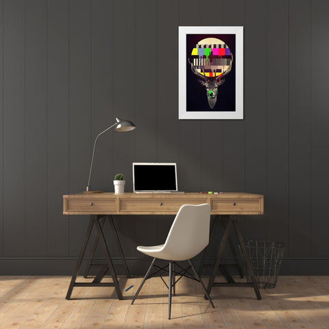 No Signal White Modern Wood Framed Art Print by Farkas, Robert
