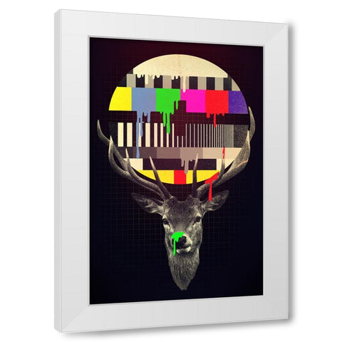 No Signal White Modern Wood Framed Art Print by Farkas, Robert
