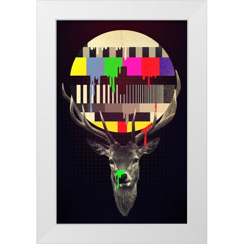No Signal White Modern Wood Framed Art Print by Farkas, Robert