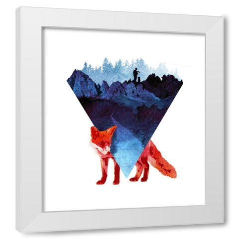 Risky Road White Modern Wood Framed Art Print by Farkas, Robert