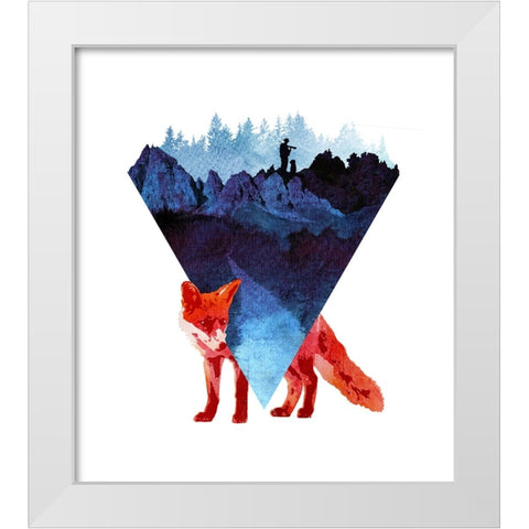 Risky Road White Modern Wood Framed Art Print by Farkas, Robert