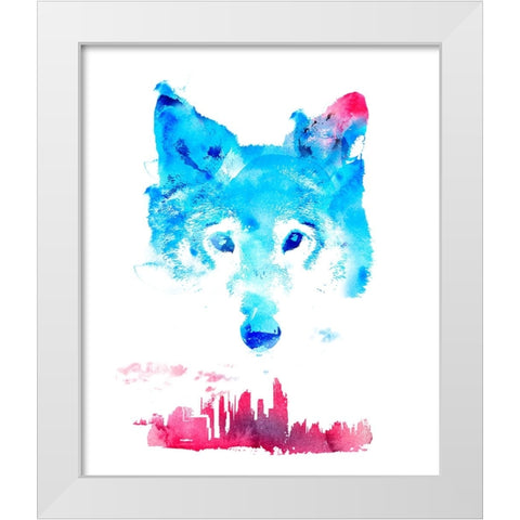 The Guardian White Modern Wood Framed Art Print by Farkas, Robert