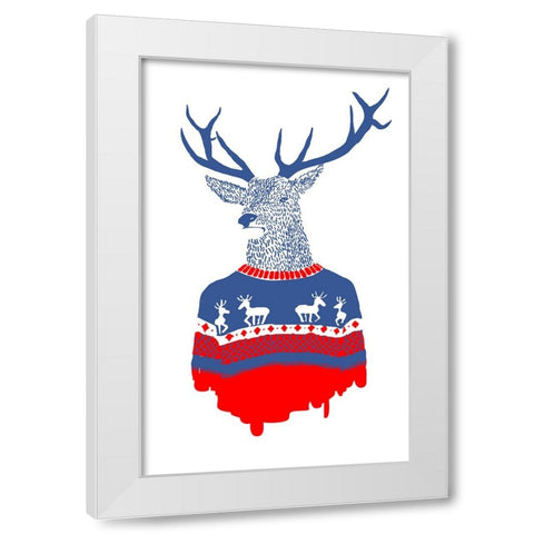 Ugly Winter Pullover White Modern Wood Framed Art Print by Farkas, Robert