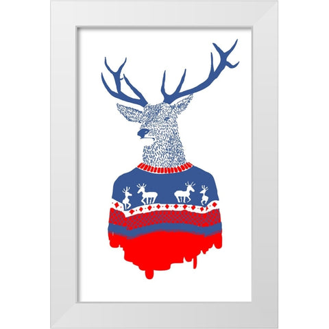 Ugly Winter Pullover White Modern Wood Framed Art Print by Farkas, Robert