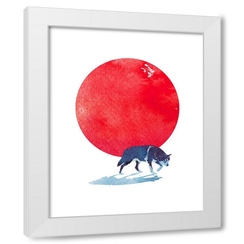 Fear The Red White Modern Wood Framed Art Print by Farkas, Robert