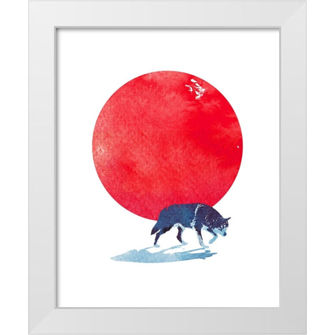 Fear The Red White Modern Wood Framed Art Print by Farkas, Robert