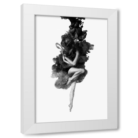 The Born Of The Universe Final White Modern Wood Framed Art Print by Farkas, Robert