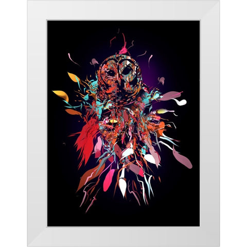 Bagoly White Modern Wood Framed Art Print by Farkas, Robert