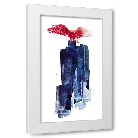 Big Beast White Modern Wood Framed Art Print by Farkas, Robert