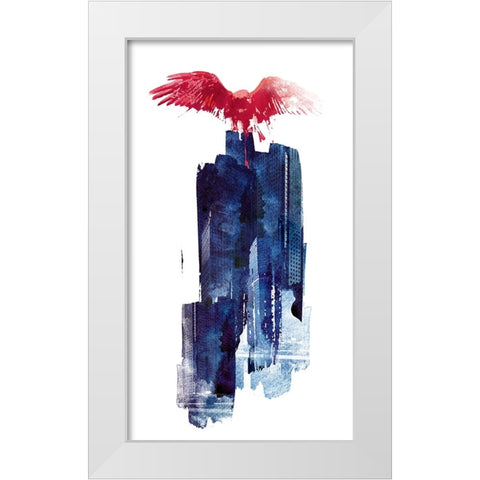 Big Beast White Modern Wood Framed Art Print by Farkas, Robert