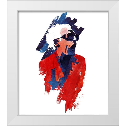 Emett Doc Alpha White Modern Wood Framed Art Print by Farkas, Robert