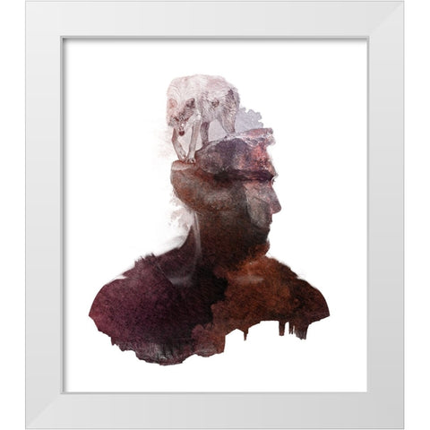 Inner Wilderness White Modern Wood Framed Art Print by Farkas, Robert