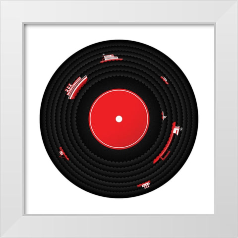 Ocean Blues White Modern Wood Framed Art Print by Farkas, Robert