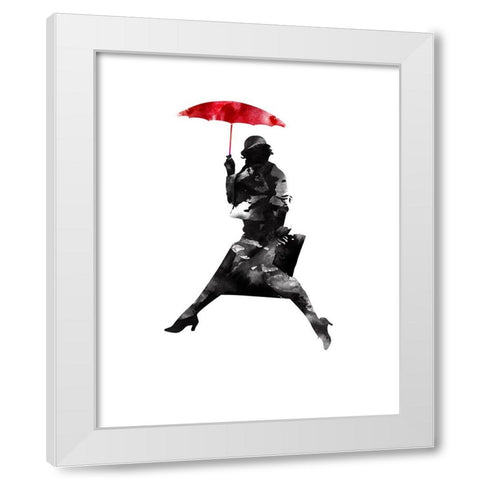 Puddle Jumper White Modern Wood Framed Art Print by Farkas, Robert