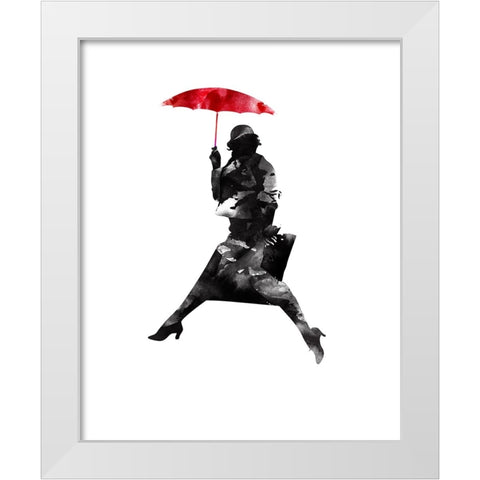 Puddle Jumper White Modern Wood Framed Art Print by Farkas, Robert