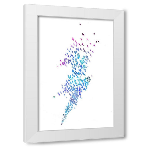 Thunderbirds White Modern Wood Framed Art Print by Farkas, Robert