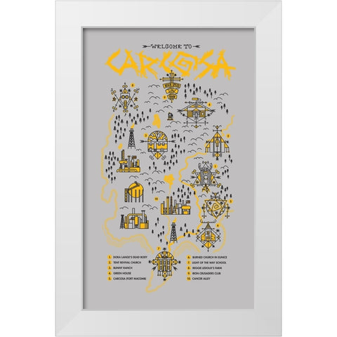 True Detective V01 White Modern Wood Framed Art Print by Farkas, Robert