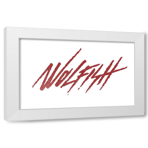Wolfish White Modern Wood Framed Art Print by Farkas, Robert