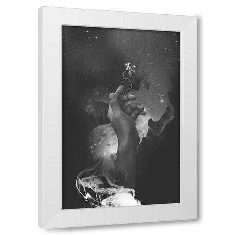 I Let You Go Now White Modern Wood Framed Art Print by Farkas, Robert