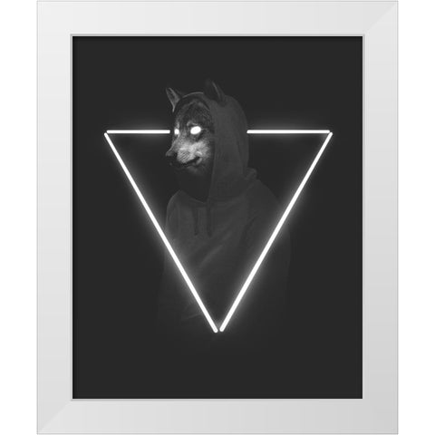 Its Me Inside Me White Modern Wood Framed Art Print by Farkas, Robert