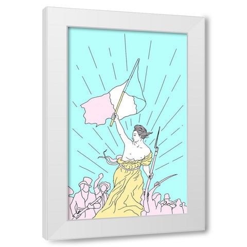Liberty Final White Modern Wood Framed Art Print by Farkas, Robert