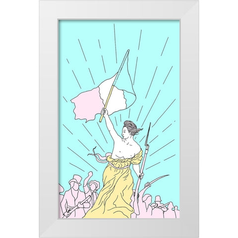 Liberty Final White Modern Wood Framed Art Print by Farkas, Robert