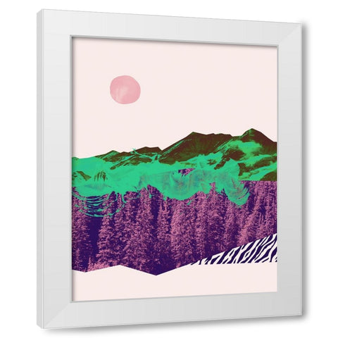 Lost Track White Modern Wood Framed Art Print by Farkas, Robert