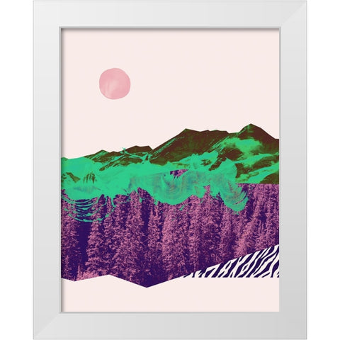 Lost Track White Modern Wood Framed Art Print by Farkas, Robert