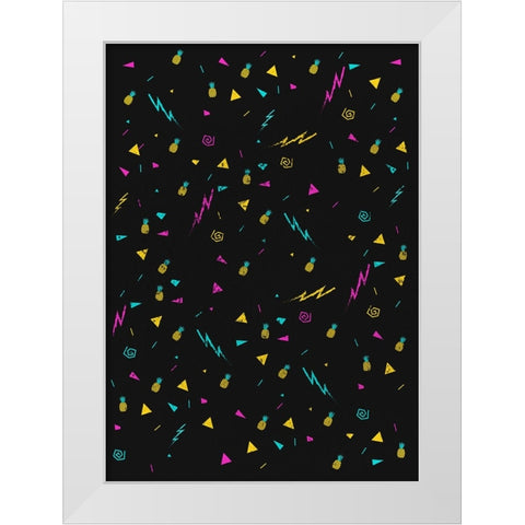 Magic Pineapple White Modern Wood Framed Art Print by Farkas, Robert