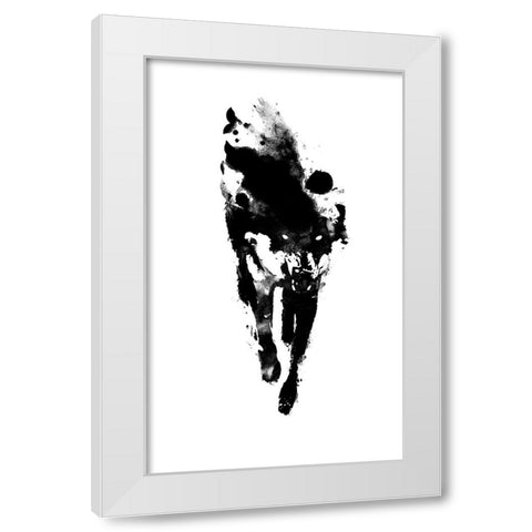 My Presonal Daemon White Modern Wood Framed Art Print by Farkas, Robert