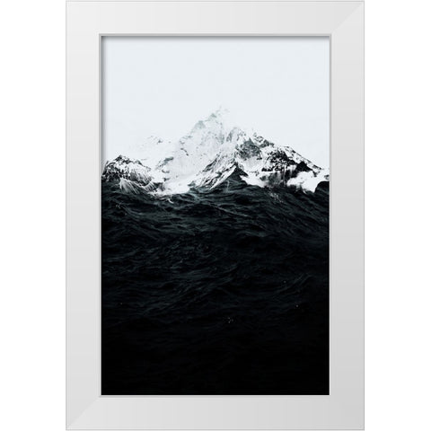 Those Waves Were Like Mountains White Modern Wood Framed Art Print by Farkas, Robert