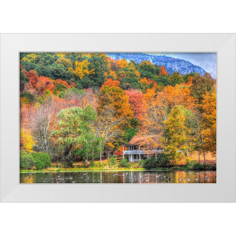 Tillson Lake White Modern Wood Framed Art Print by Goldwitz, Robert