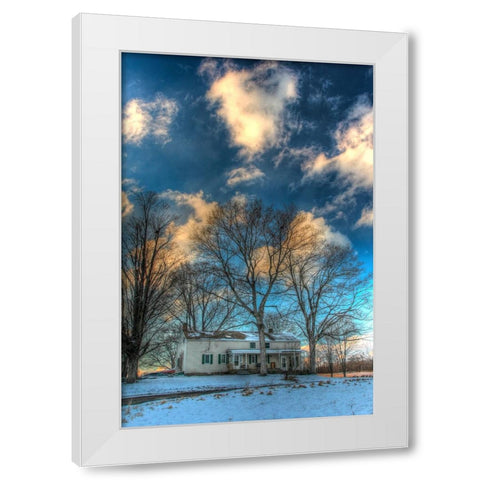 Winter Home Vertical White Modern Wood Framed Art Print by Goldwitz, Robert
