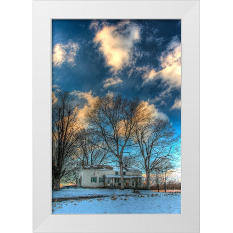 Winter Home Vertical White Modern Wood Framed Art Print by Goldwitz, Robert