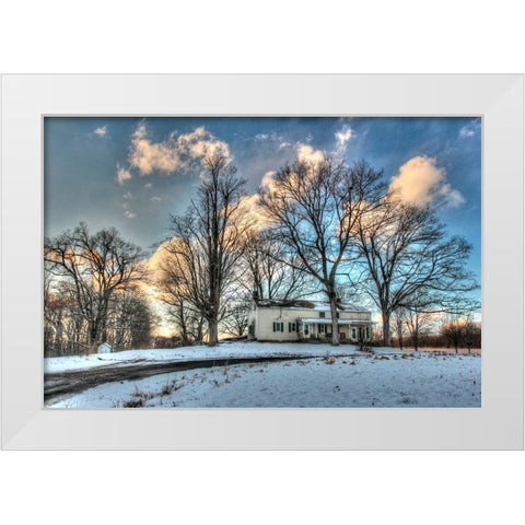 Winter Home White Modern Wood Framed Art Print by Goldwitz, Robert