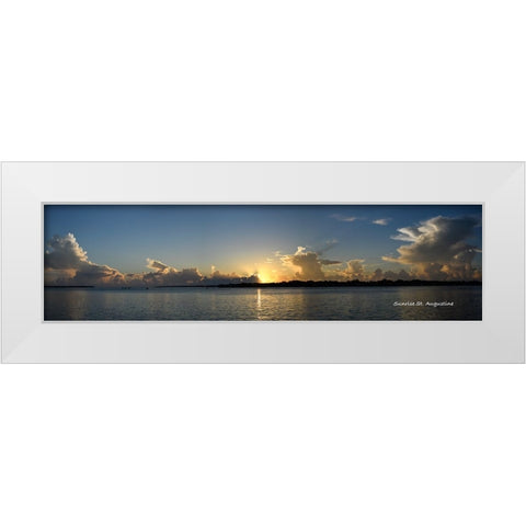 SA sunrise_Panorama1 White Modern Wood Framed Art Print by Michaud, Robert