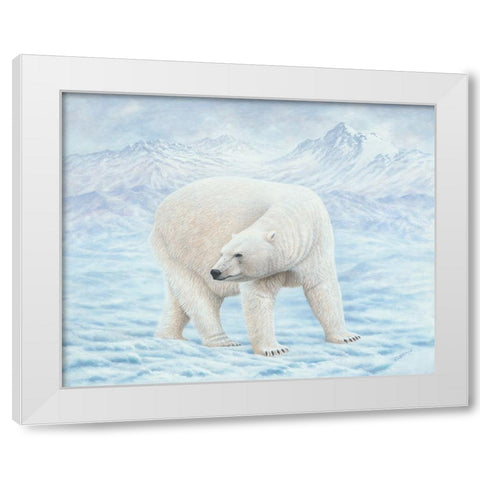 Looking Back White Modern Wood Framed Art Print by Wavra, Robert
