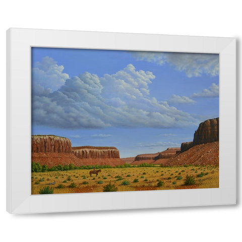 The Mesas White Modern Wood Framed Art Print by Wavra, Robert