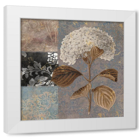 Cocoa And Blue II White Modern Wood Framed Art Print by Sasha