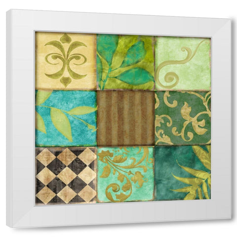 Les Fleurs de la Terre III White Modern Wood Framed Art Print by Sasha