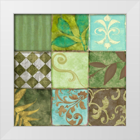 Les Fleurs de la Terre IV White Modern Wood Framed Art Print by Sasha