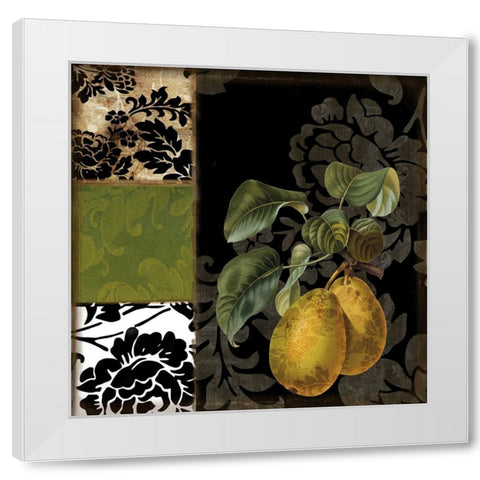Damask Lerain I White Modern Wood Framed Art Print by Sasha