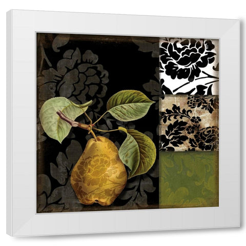 Damask Lerain II White Modern Wood Framed Art Print by Sasha